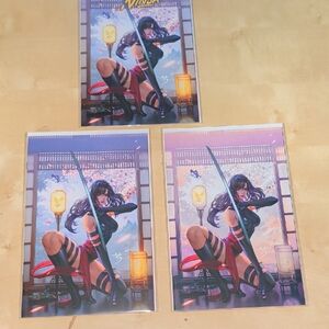 PSYLOCKE NINJA #1 FANYANG 616 Trade Dress & Virgin Variant ABC Set LTD 1000
